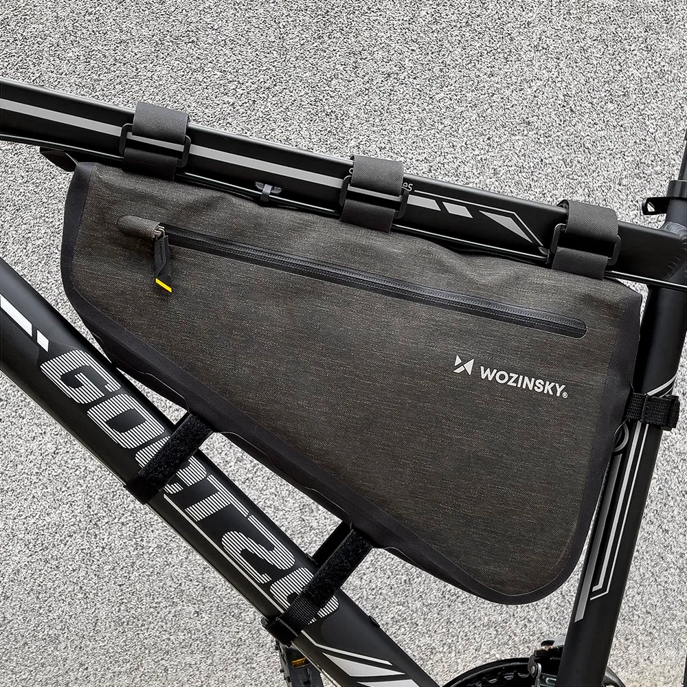 Torba rowerowa na ramę roweru 5 l szara 10