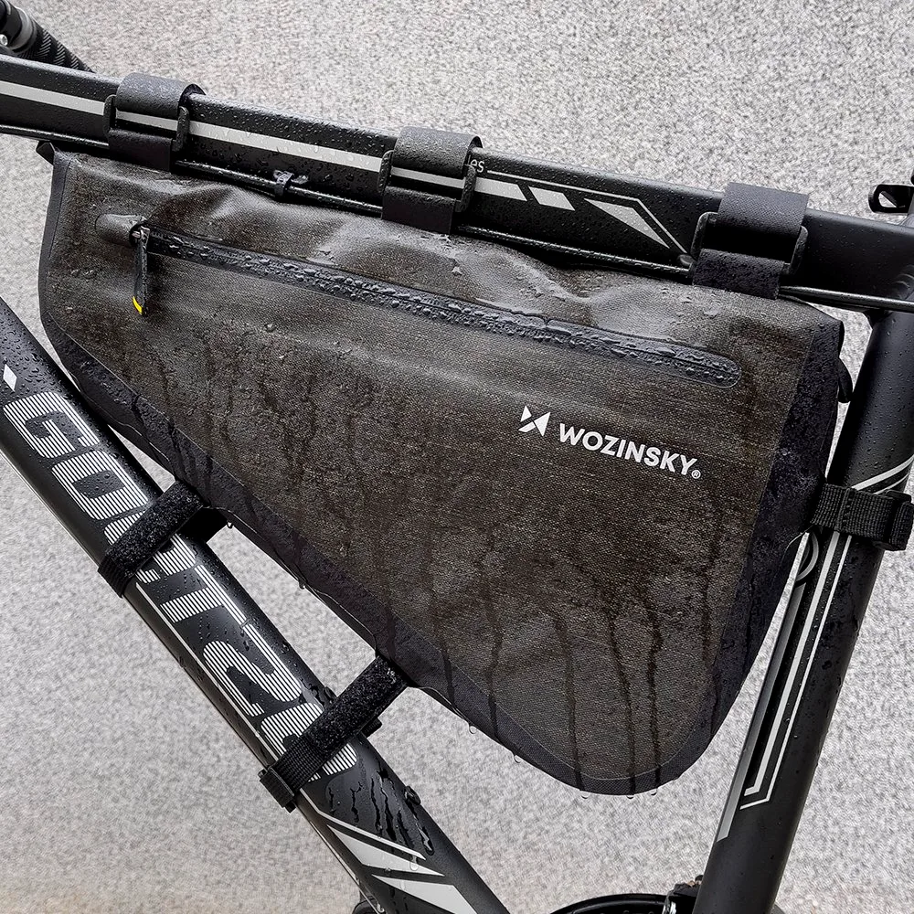 Torba rowerowa na ramę roweru 5 l szara 11