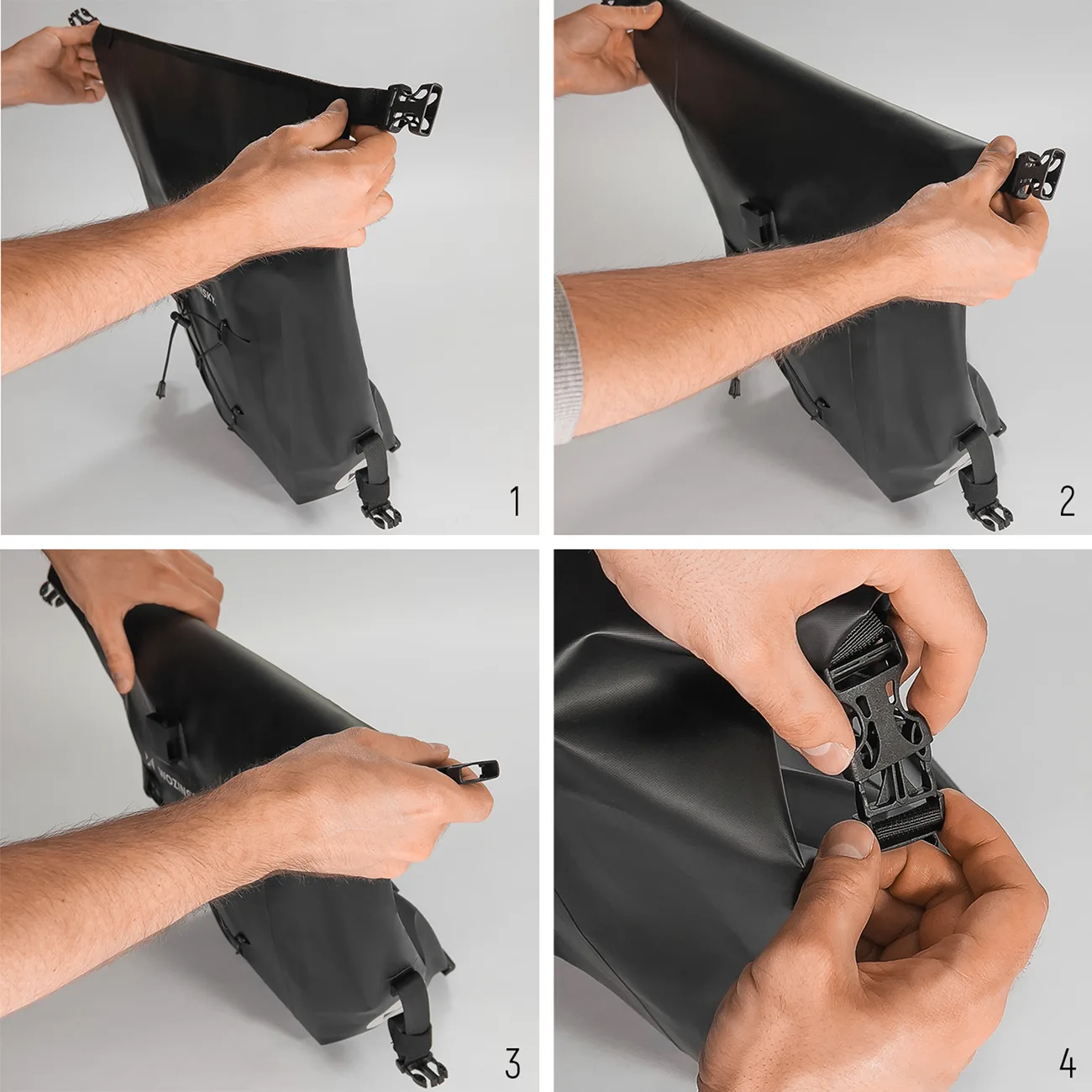 Waterproof 25L black bike pannier for bike rack 8