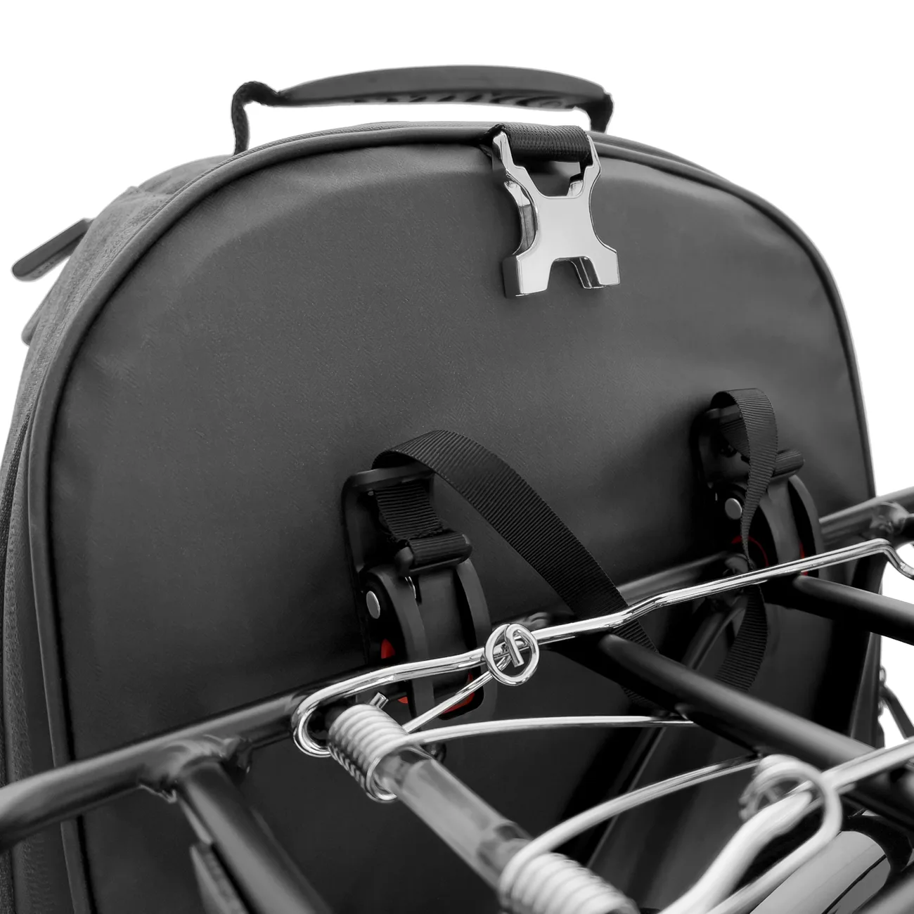 Bicycle rack bag, 2-in-1 bicycle backpack with frame, 30L, black 10
