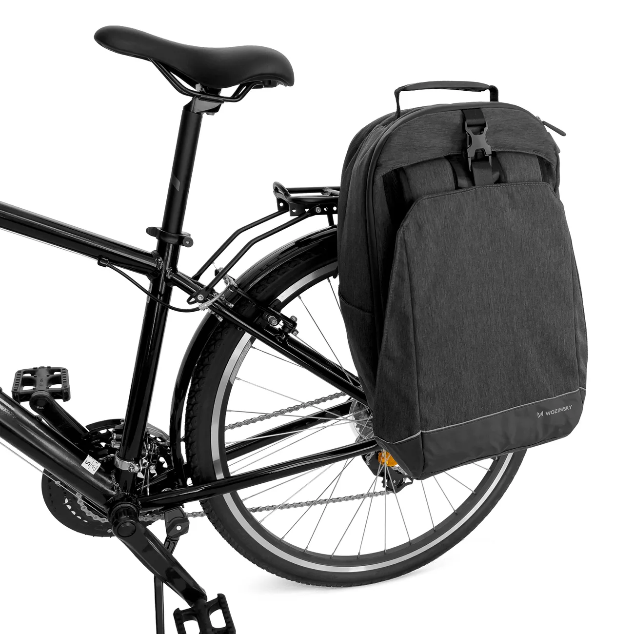 Bicycle rack bag, 2-in-1 bicycle backpack with frame, 30L, black 3