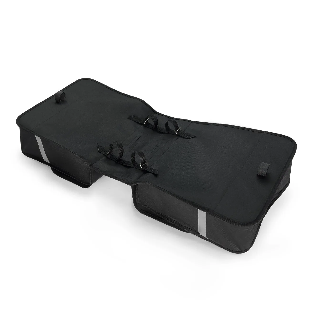 28 L Double Rear Rack Bike Bag, Black 5