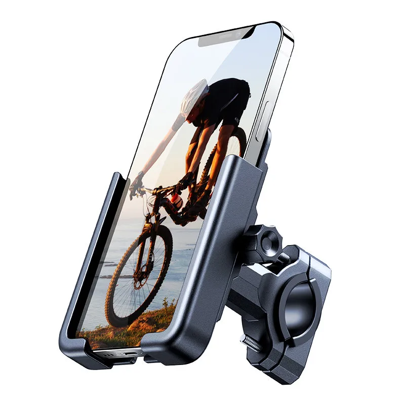 Fém telefon tartó kerékpárokhoz és robogókhoz, fekete