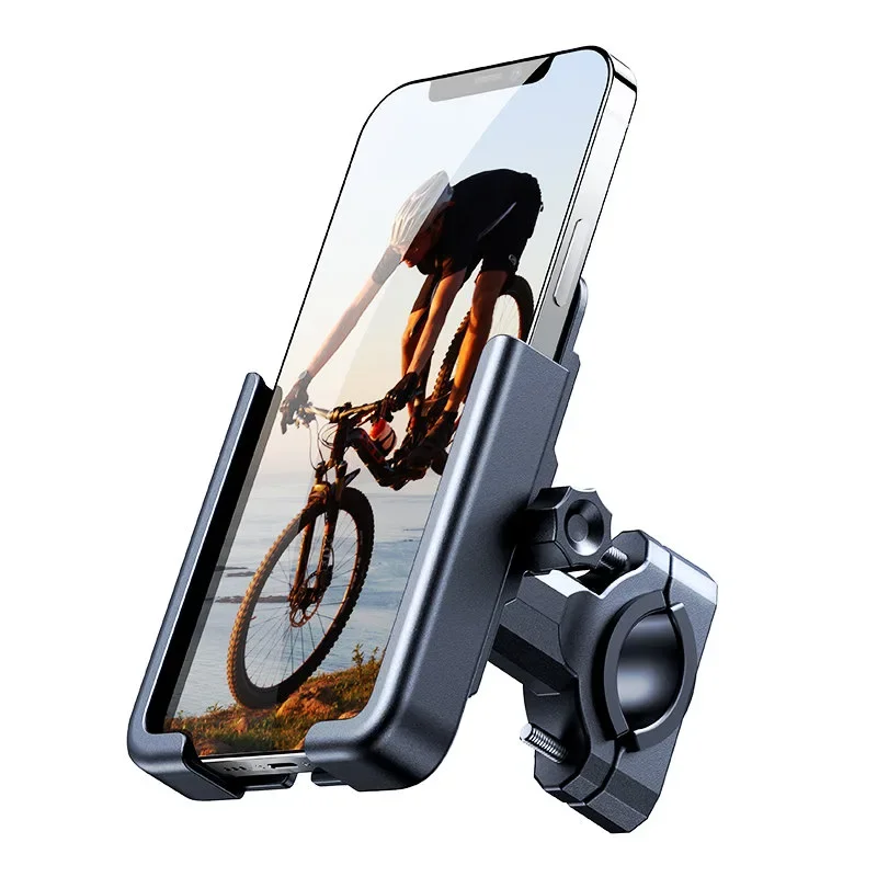 Fém telefon tartó kerékpárokhoz és robogókhoz, fekete Fém telefon tartó kerékpárokhoz és robogókhoz, fekete