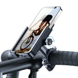 Fém telefon tartó kerékpárokhoz és robogókhoz, fekete 2