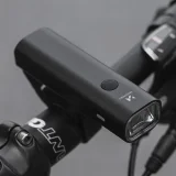 Lampă frontală USB pentru bicicletă, lumină albă, 4 moduri, negru 4