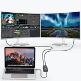 USB Type-C Thunderbolt 3 elosztó adapter, fekete 3