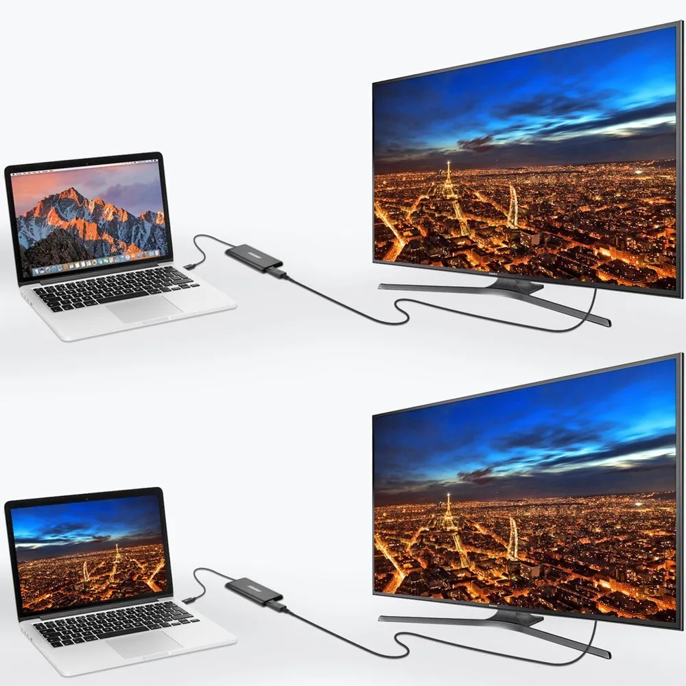 USB Type-C Thunderbolt 3 Splitter Adapter, Black 5