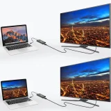 USB Type-C Thunderbolt 3 elosztó adapter, fekete 5