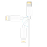 MFI USB–Lightning kábel, 1,2 m, fehér 3