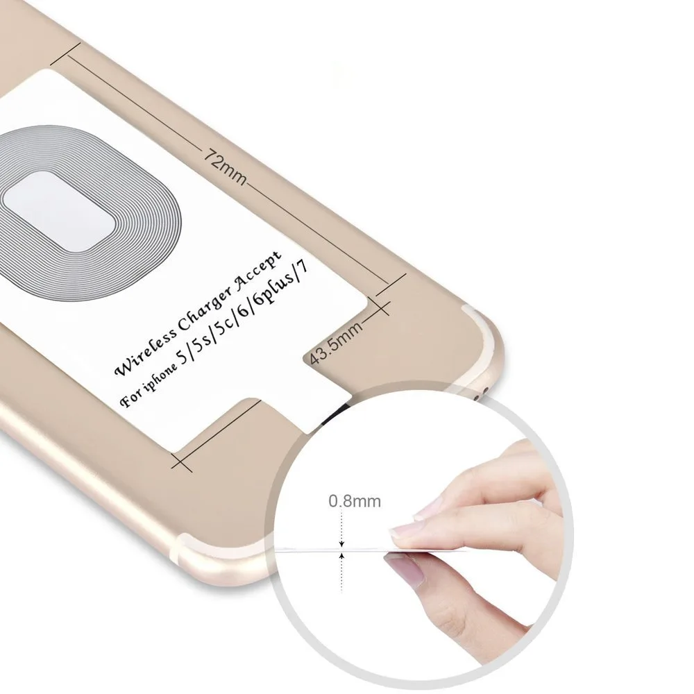 Qi Lightning wireless charging adapter, white inductive pad 3