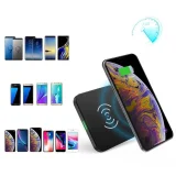 10 W-os Qi vezeték nélküli töltő telefonhoz és fejhallgatóhoz, fekete 3