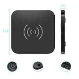 10 W-os Qi vezeték nélküli töltő telefonhoz és fejhallgatóhoz, fekete 4