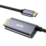 USB Type-C – HDMI 4K + USB Type-C PD adapter MacBook PC-hez, 1,8 m, szürke