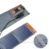 14 W-os, összecsukható, szürke utazási napelemes telefon-töltő USB-vel 6