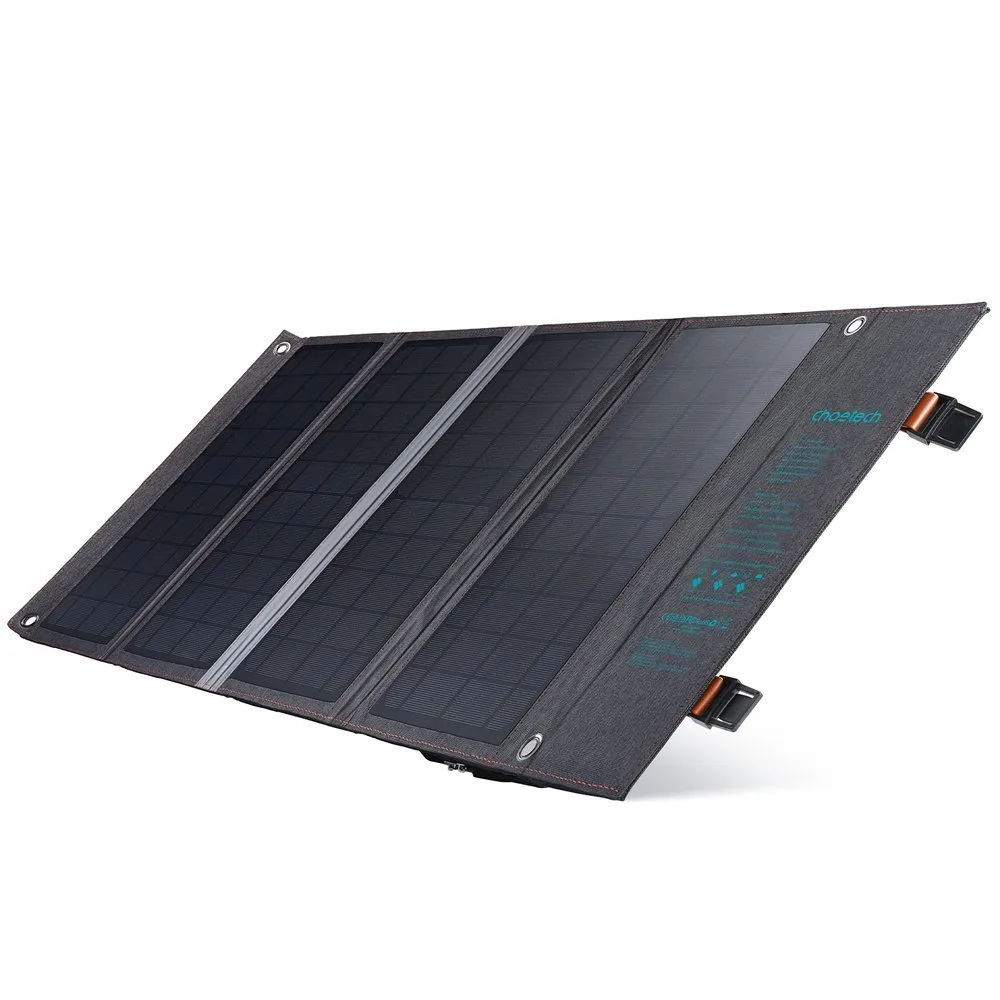 36W QC PD USB-C Solar Travel Charger, Gray 11