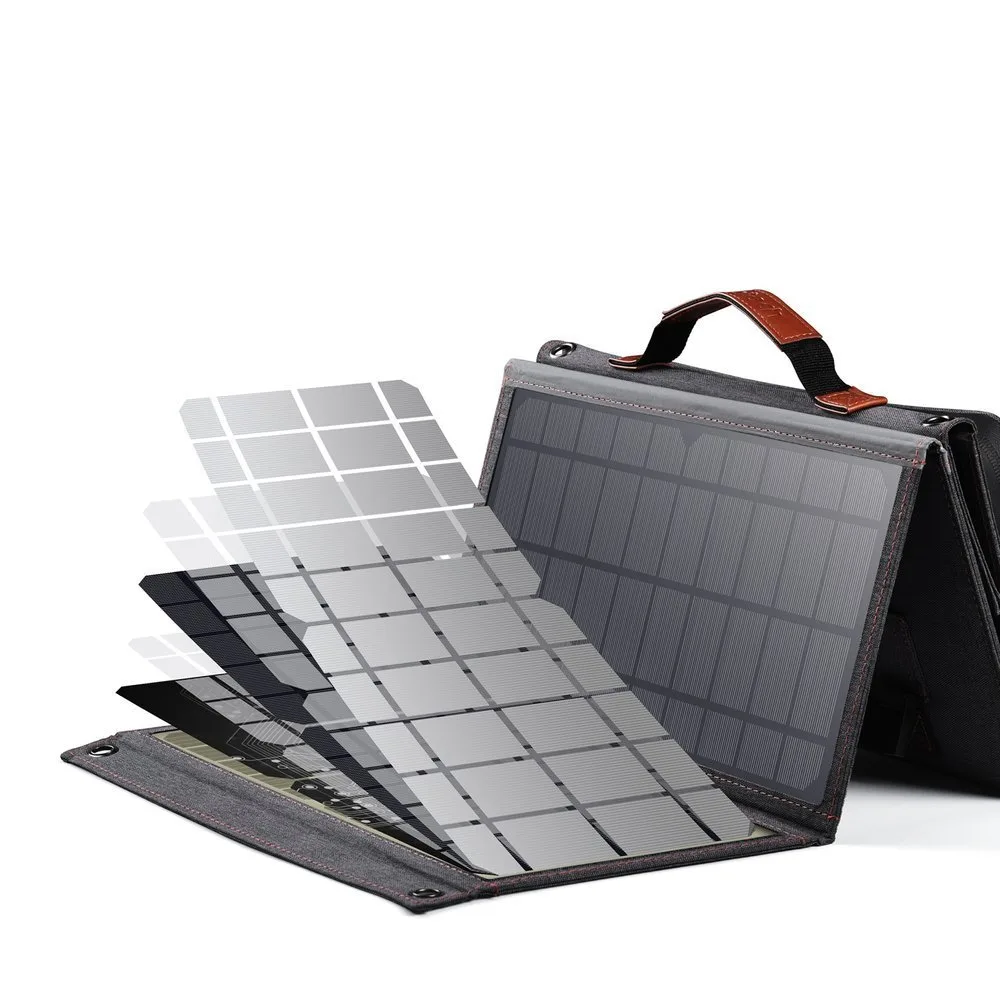 36W QC PD USB-C Solar Travel Charger, Gray 5