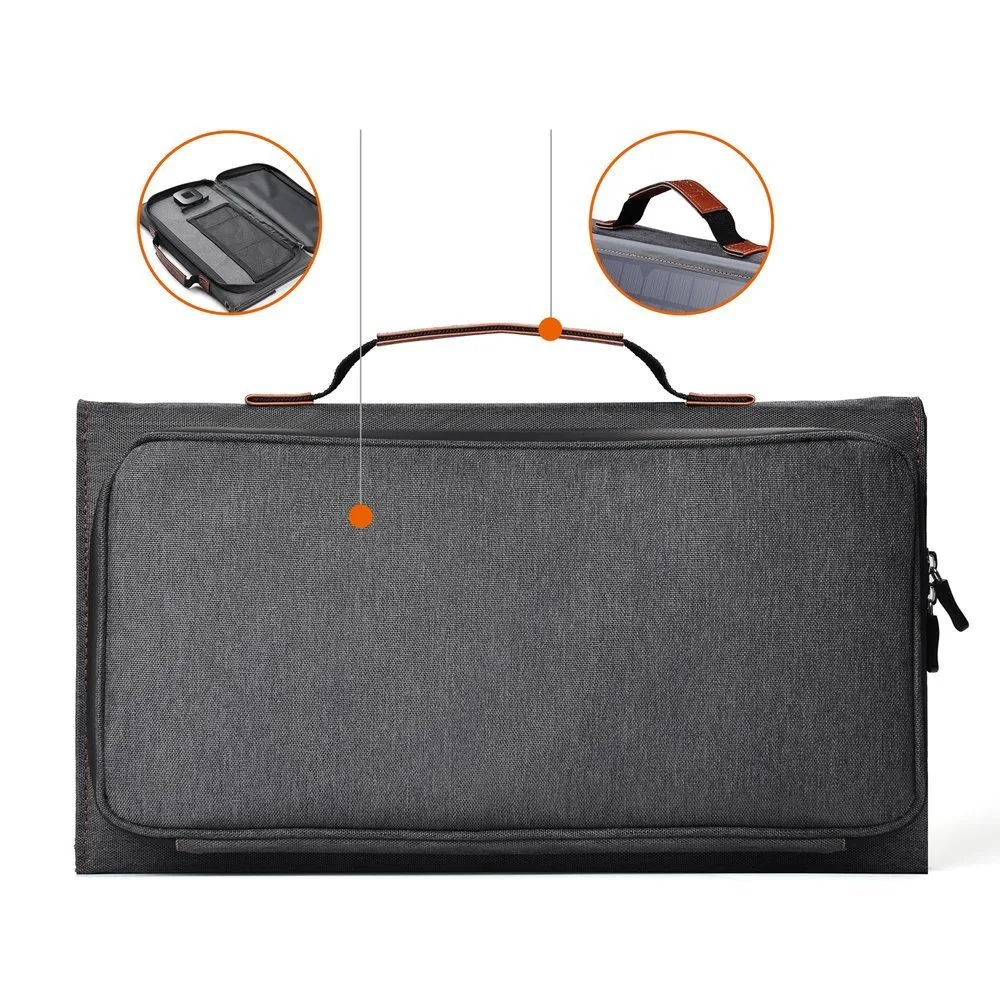 36W QC PD USB-C Solar Travel Charger, Gray 7