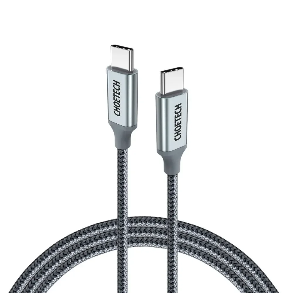 Cablu USB Type-C la USB Type-C - 5A 100W Power Delivery 480Mbps 1,8 m Gri Cablu USB Type-C la USB Type-C - 5A 100W Power Delivery 480Mbps 1,8 m Gri