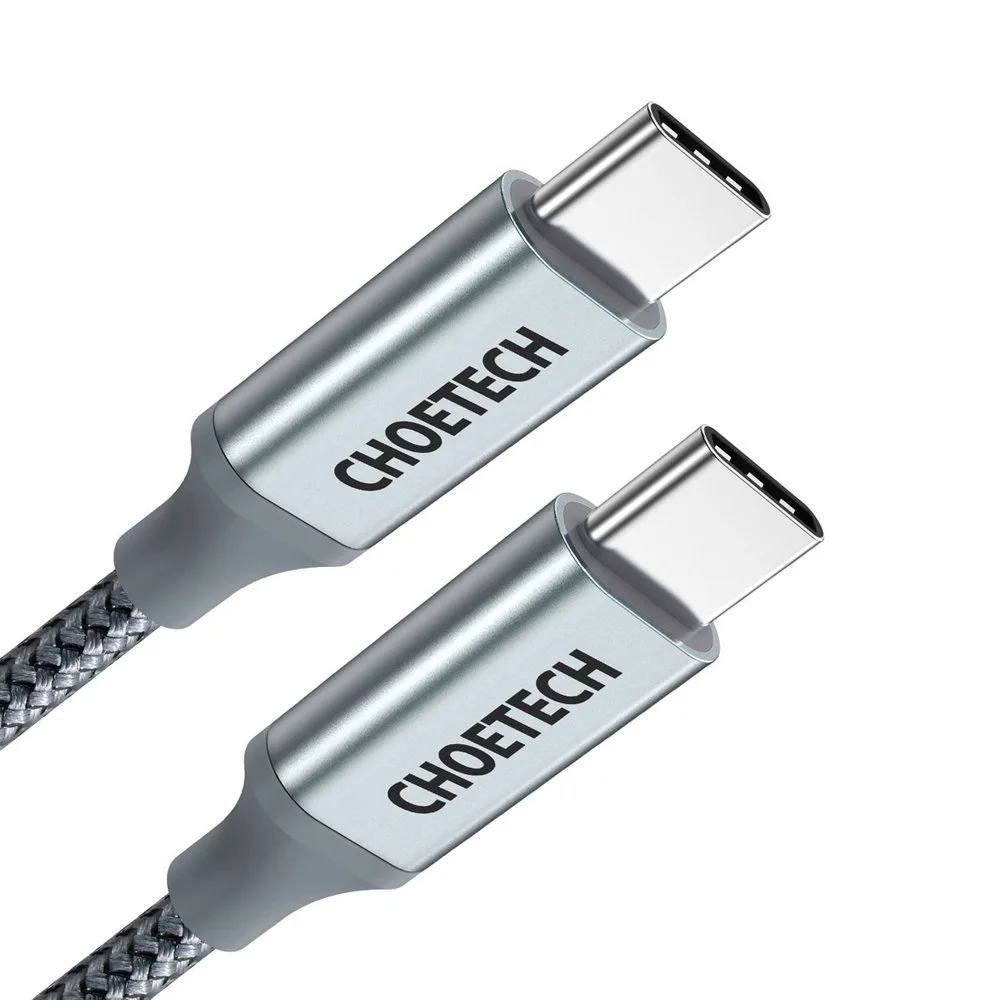 Cablu USB Type-C la USB Type-C - 5A 100W Power Delivery 480Mbps 1,8 m Gri 3