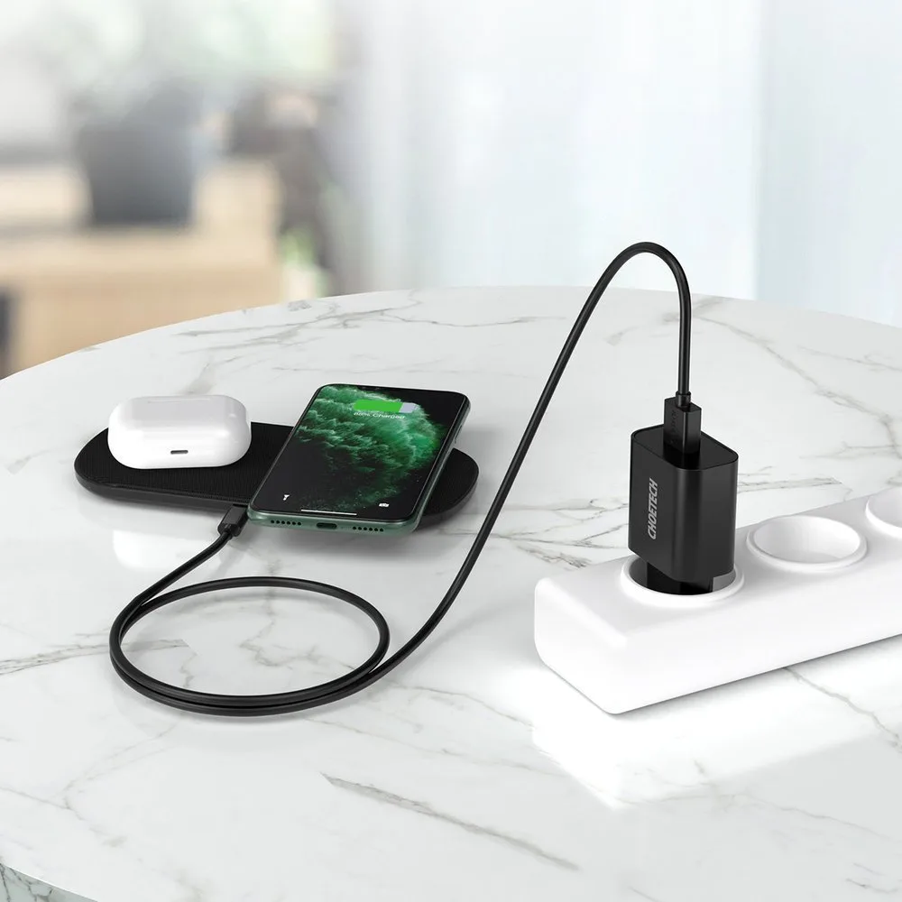 QuickCharge 3.0 18W 3A brzi AC punjač + 1 m crni USB kabel 10