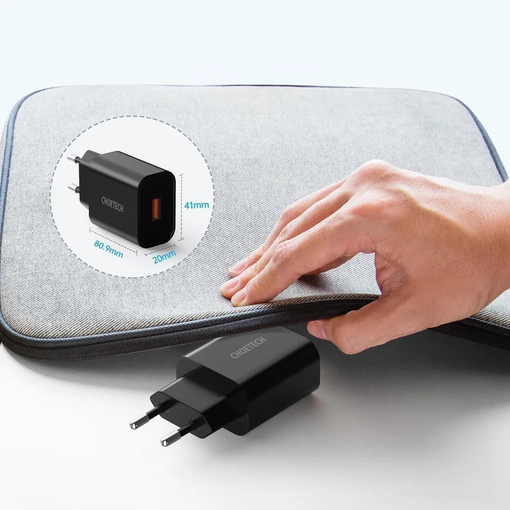 QuickCharge 3.0 18W 3A brzi AC punjač + 1 m crni USB kabel 11