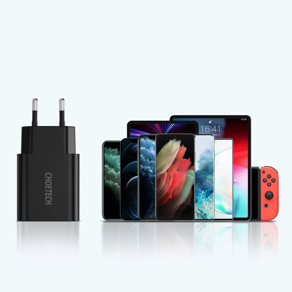 QuickCharge 3.0 18W 3A brzi AC punjač + 1 m crni USB kabel 6