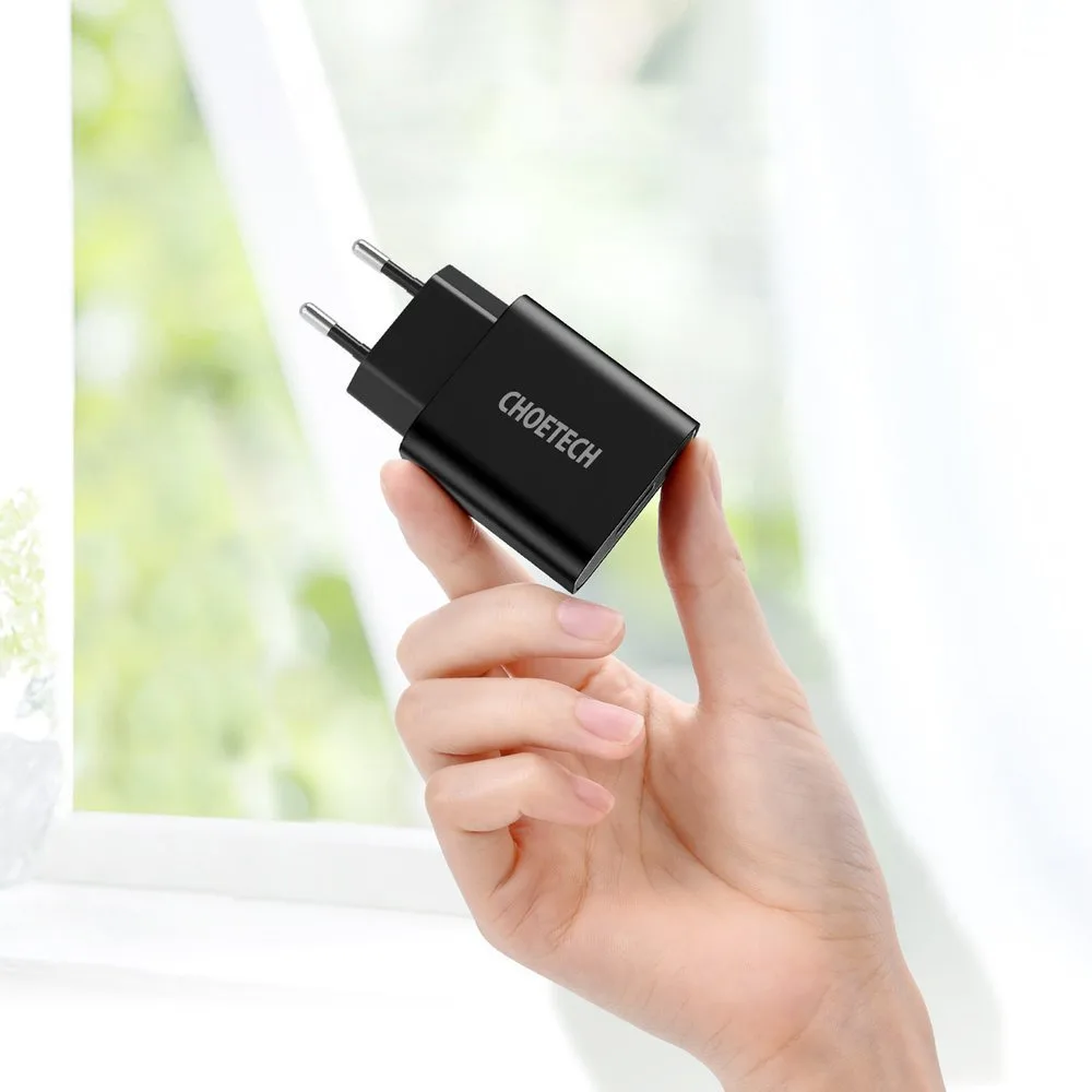 QuickCharge 3.0 18W 3A brzi AC punjač + 1 m crni USB kabel 9