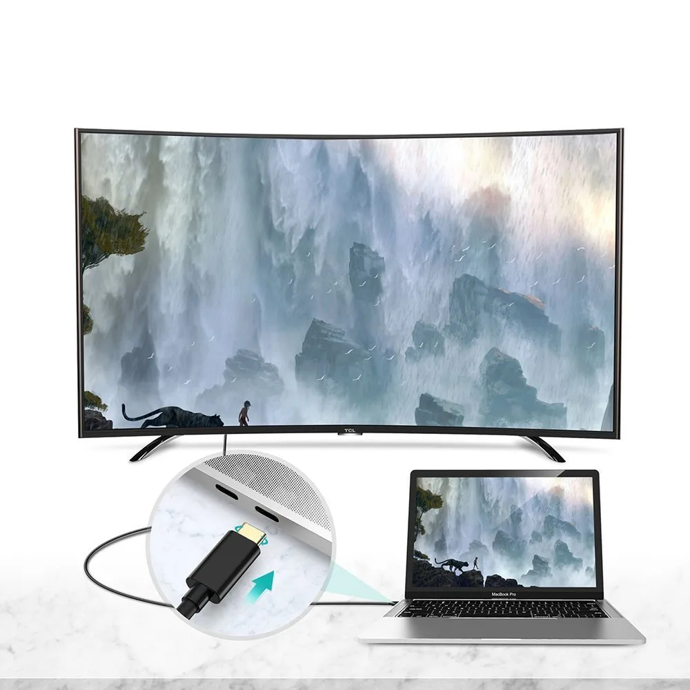 USB Type-C – HDMI 4K 30 Hz kábel, 3 m, fekete 4