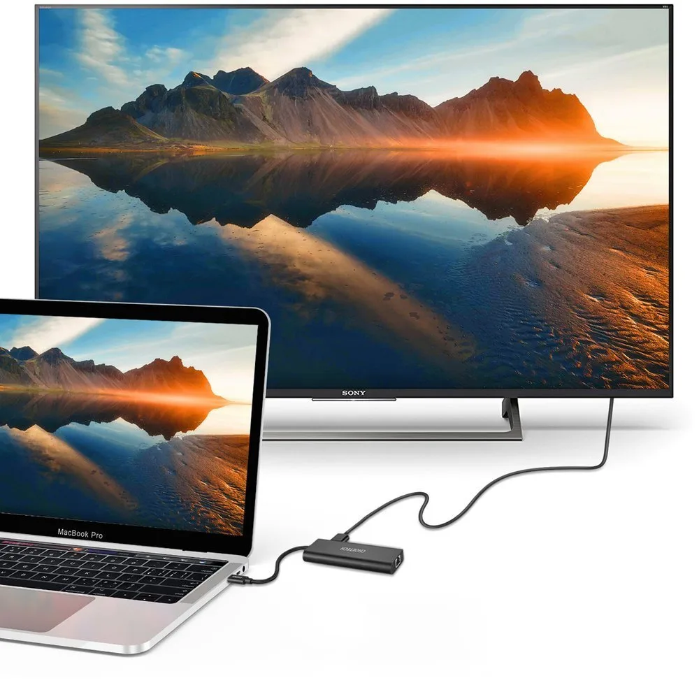 6 az 1-ben USB Type-C hub adapter dokkolóállomás 100 W PD fekete 6