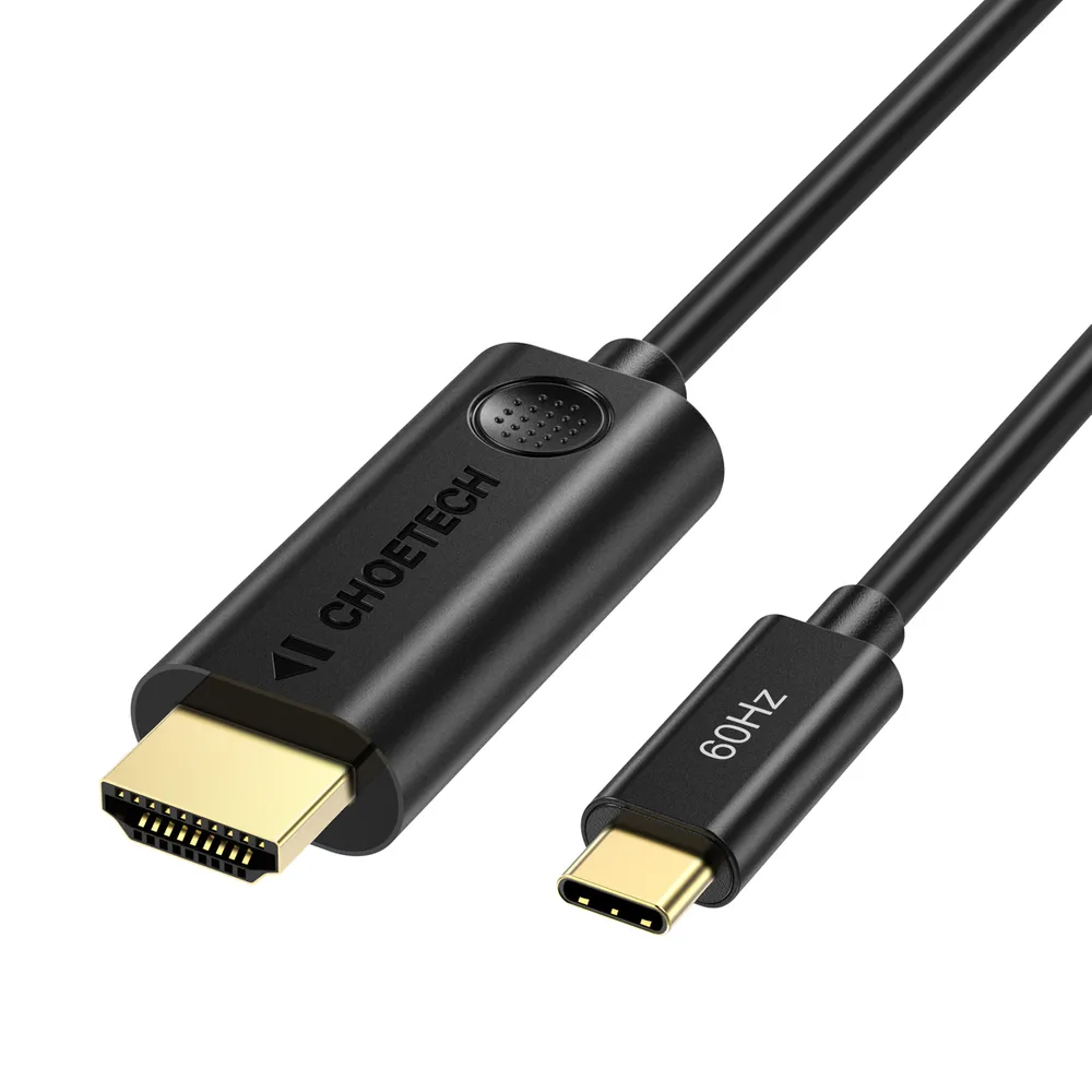 USB Type-C – HDMI 2.0 4K 60 Hz adapterkábel, 1,8 m, fekete