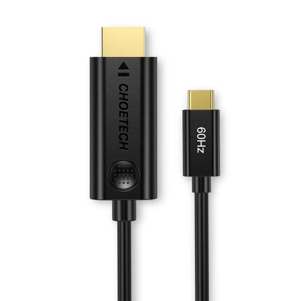 USB Type-C – HDMI 2.0 4K 60 Hz adapterkábel, 1,8 m, fekete