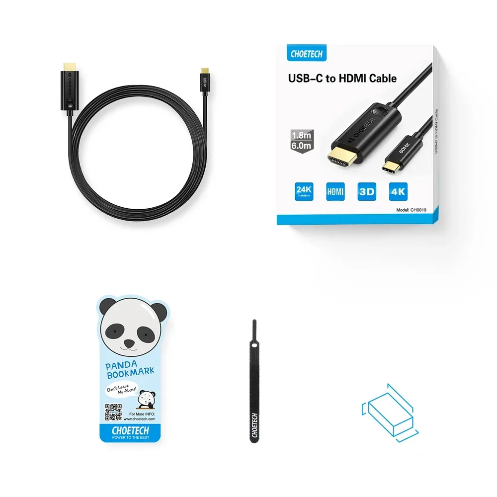 USB Type-C to HDMI 2.0 4K 60Hz Adapter Cable, 1.8m, Black 5