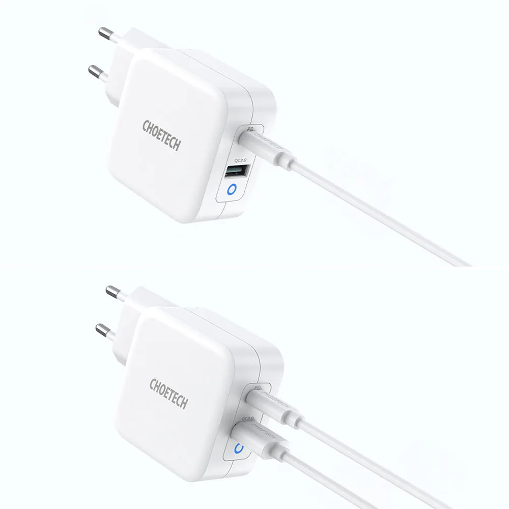 GaN USB Type-C PD USB-A QC3.0 65W 3.25A Fast Wall Charger, White 5