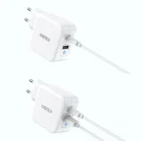GaN USB Type-C PD USB-A QC3.0 65W 3.25A Fast Wall Charger, White 5