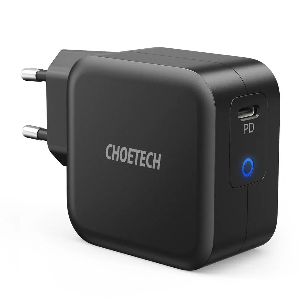 GaN USB Type-C 61 W 3 A Power Delivery gyors fali töltő, fekete