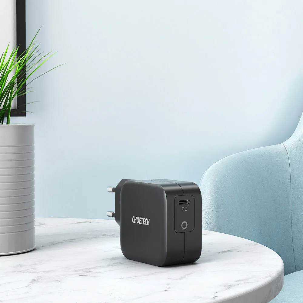 GaN USB Type-C 61W 3A Power Delivery brzi zidni punjač, crni 7