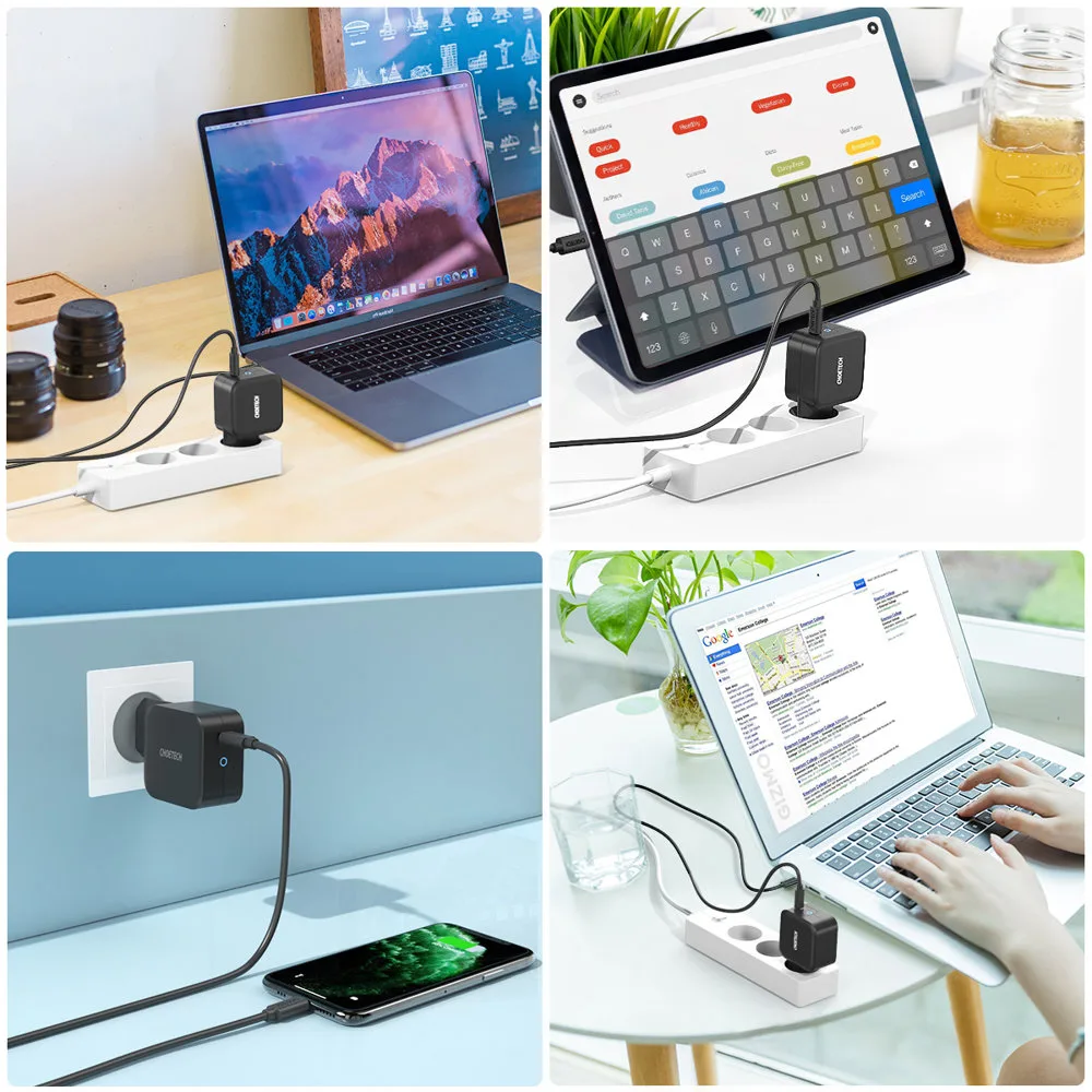GaN USB Type-C 61W 3A Power Delivery brzi zidni punjač, crni 9