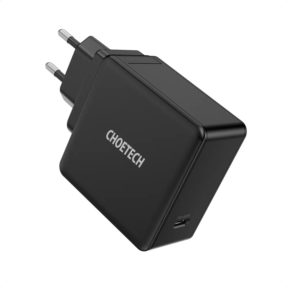USB Type-C PD 60W 3A Fast Wall Charger, Black 3