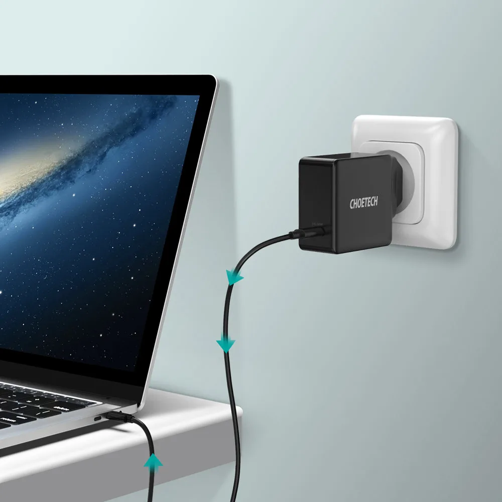 USB Type-C PD 60W 3A Fast Wall Charger, Black 4