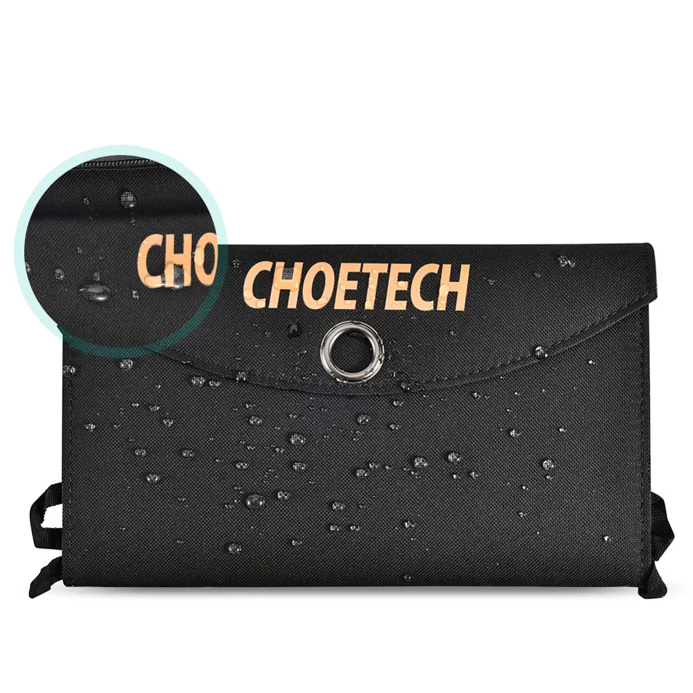 Foldable 19W Solar USB Charger, 2xUSB, Black 6