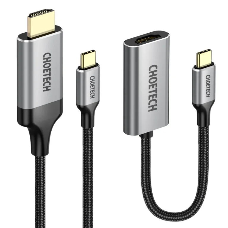 USB Type-C – HDMI 2.0 adapter + 2 m-es szürke HDMI-kábel