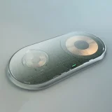 Încărcător wireless Qi 2-în-1 pentru Apple Watch cu suport USB Type-C, alb 5
