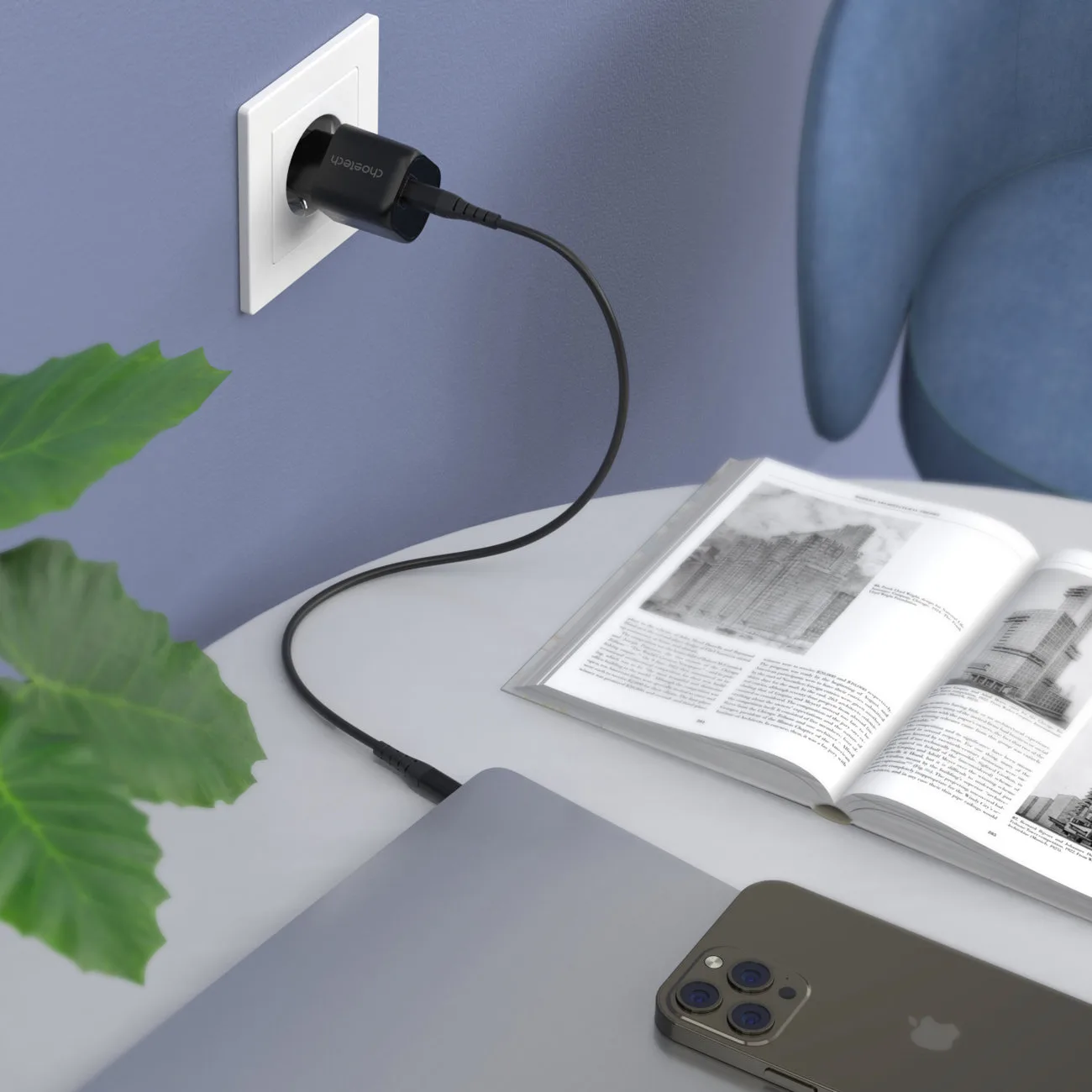 GaN USB Type-C PD 30W Wall Charger, Black 6