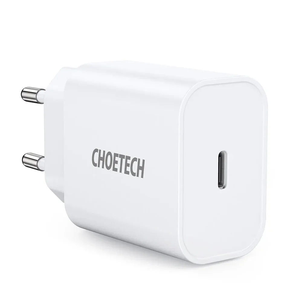 USB Type-C PD 20 W-os fali töltő, fehér USB Type-C PD 20 W-os fali töltő, fehér