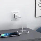 USB Type-C PD 20 W-os fali töltő, fehér 7
