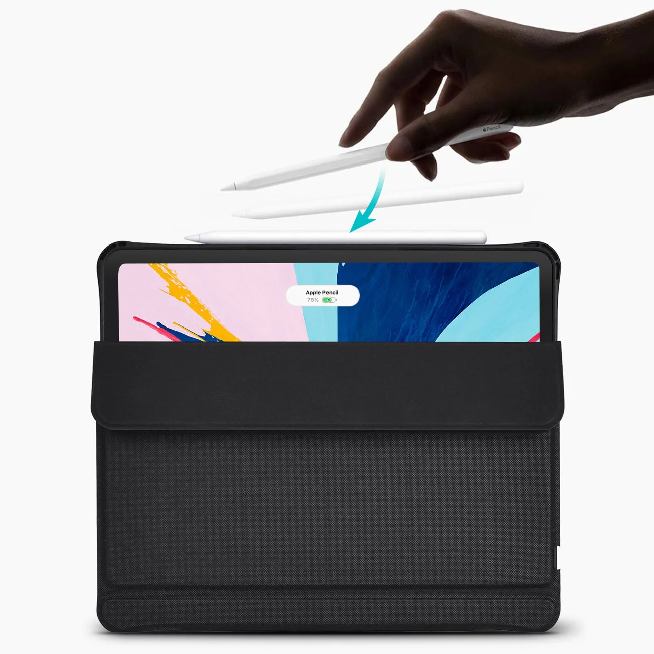 Husă cu tastatură pentru iPad Pro 12,9" + tastatură Bluetooth fără fir, negru 7