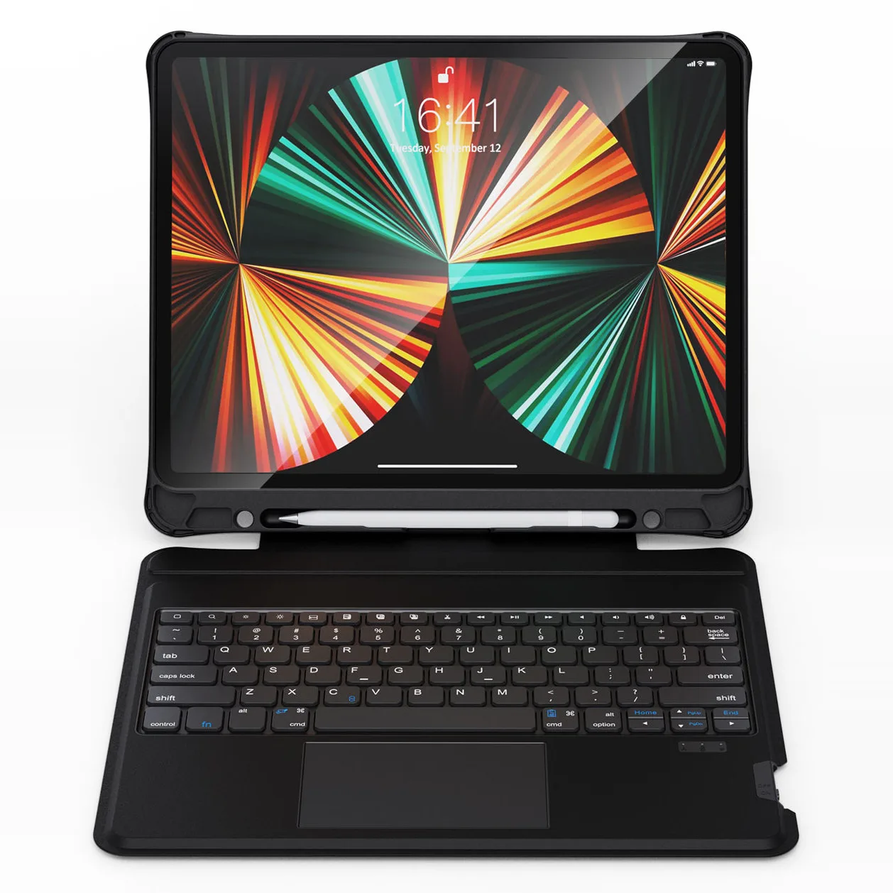 Husă cu tastatură pentru iPad Pro 12,9" + tastatură Bluetooth fără fir, negru 8