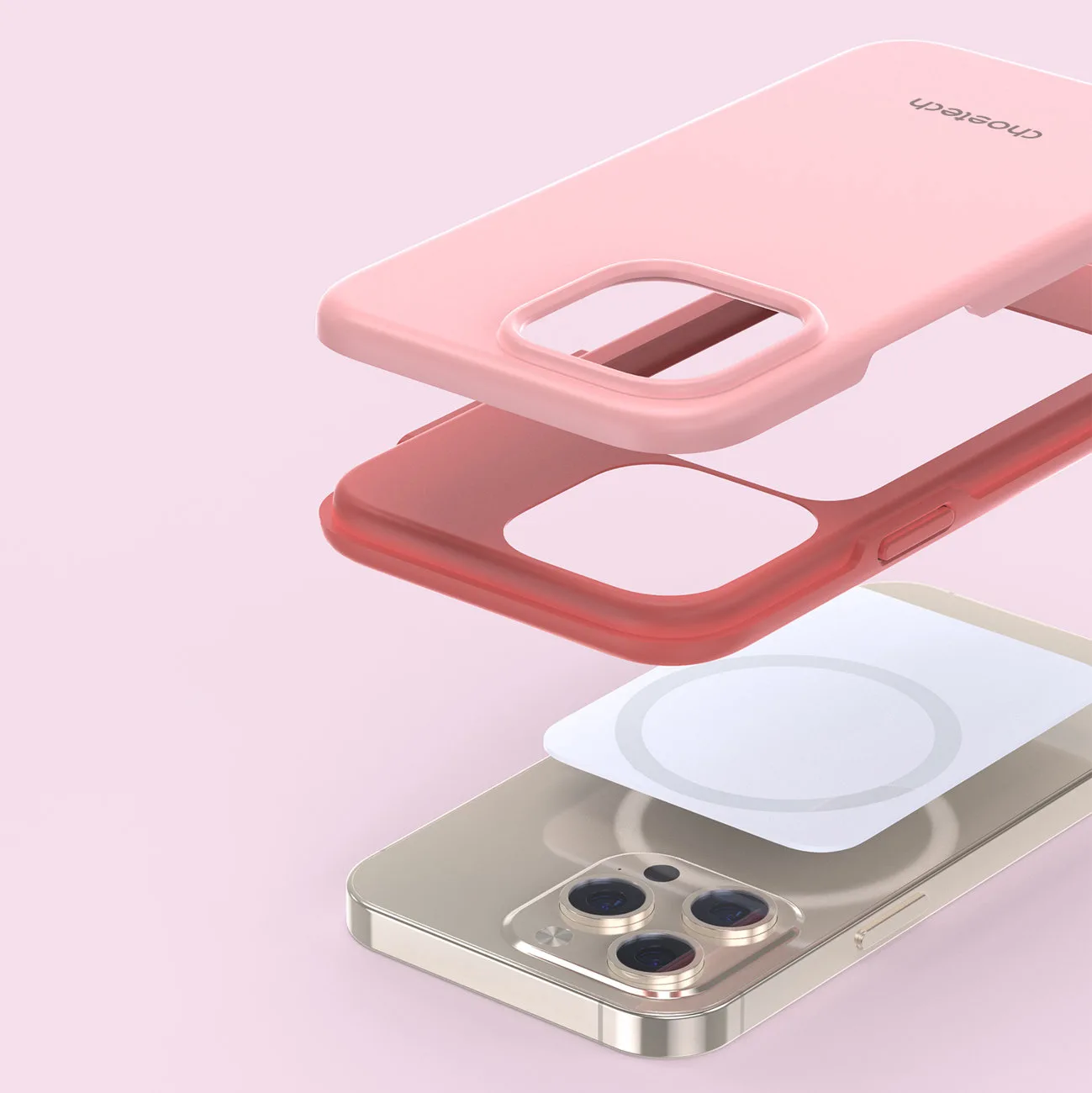 MFM esésvédő tok iPhone 13 Pro-hoz, rózsaszín
