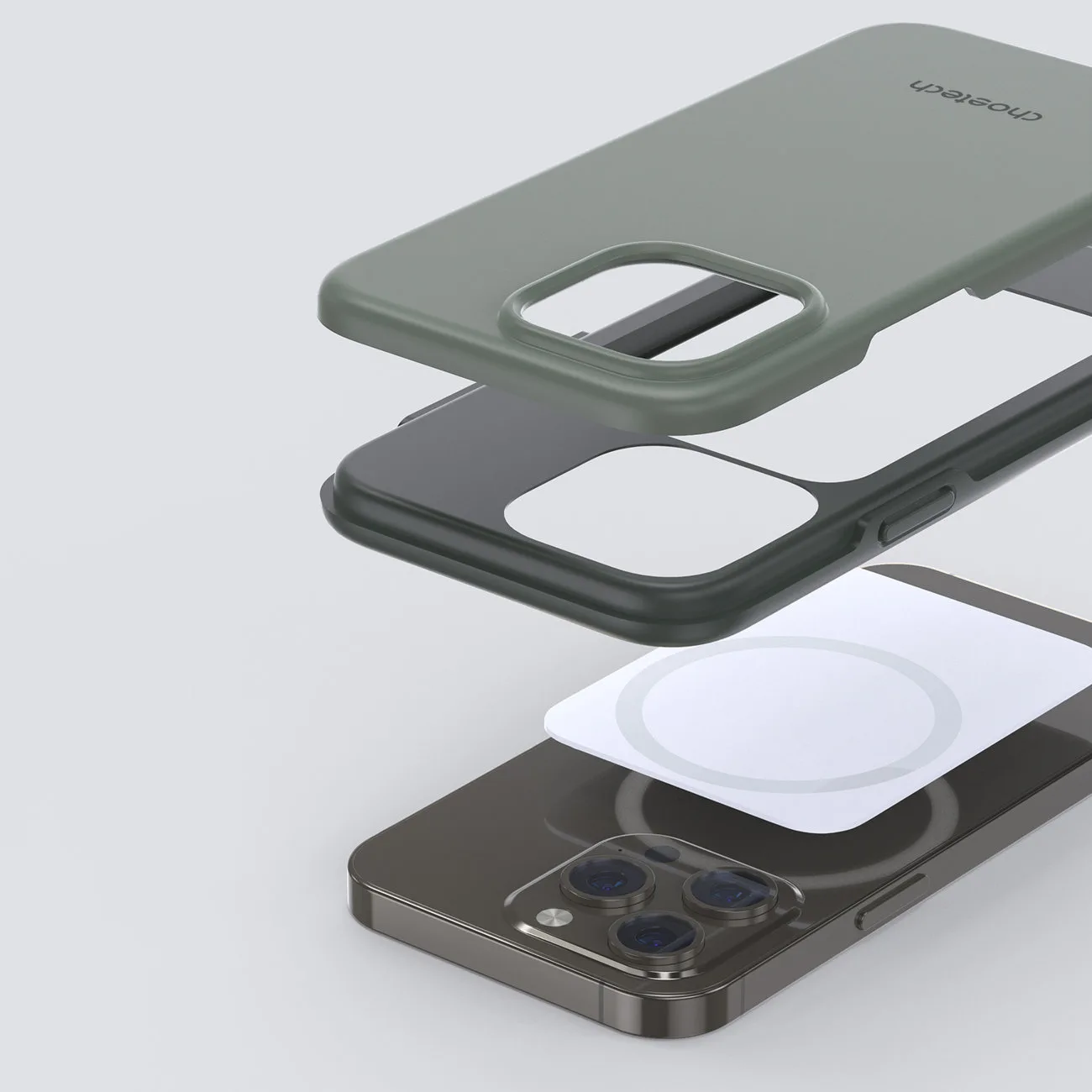 MFM esésvédő tok iPhone 13 Pro Max-hoz, zöld 10